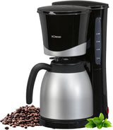 Caffettiera Bomann® con thermos | per 8-10 tazze di caffè | senza perdita di temperatura | caffettiera con filtro | 1 litro | Espresso | Caffettiera a filtro con thermos | KA168 nero