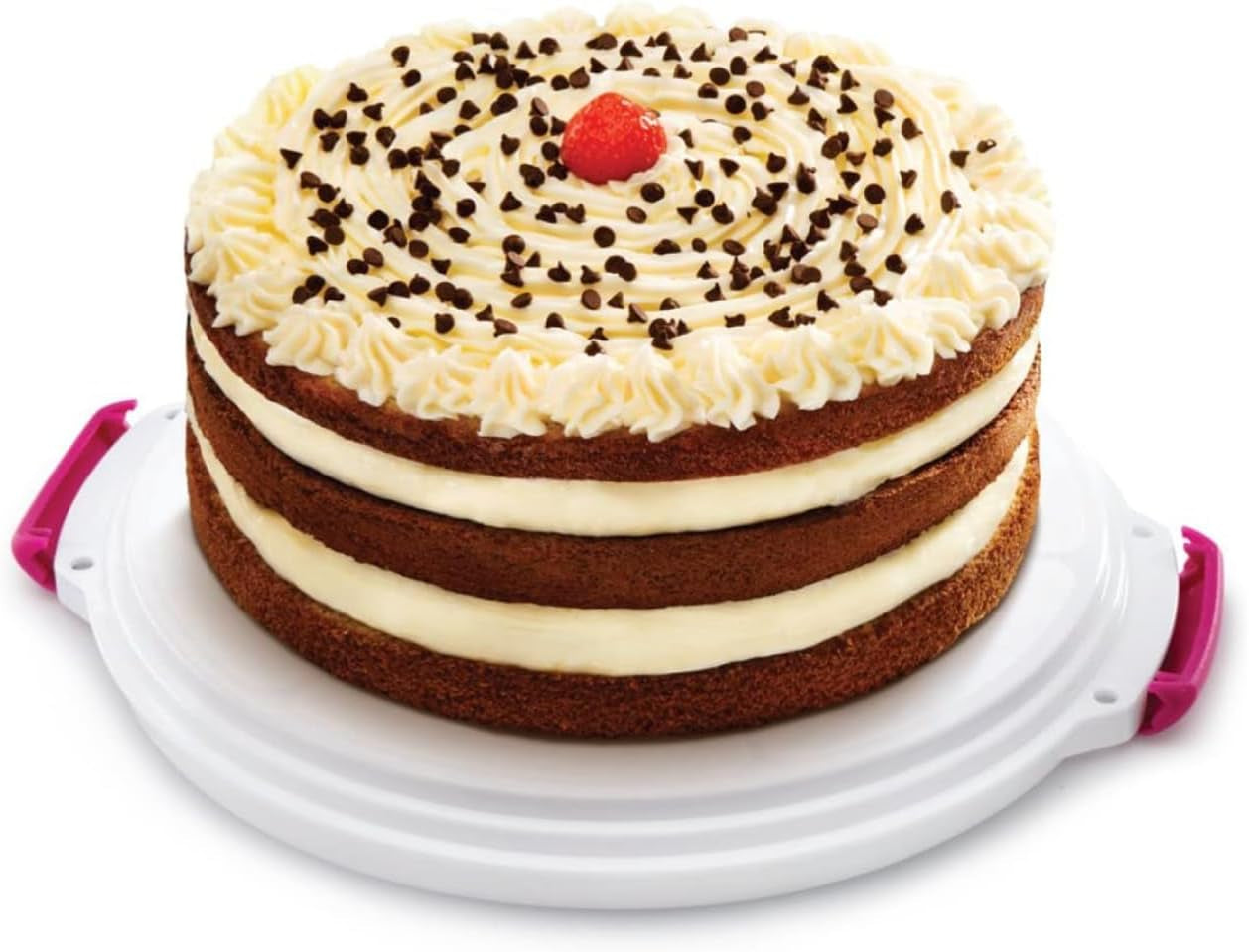 Contenitore per torte Metaltex, altezza regolabile, polipropilene, bianco/trasparente, ⌀ 30 cm, altezza regolabile 8 e 15 cm Contenitori per alimenti Naty Shop