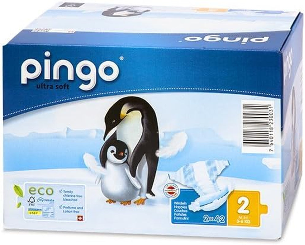 Pannolini biologici taglia 1 neonato (2-5 kg), 1 busta con 27 pannolini