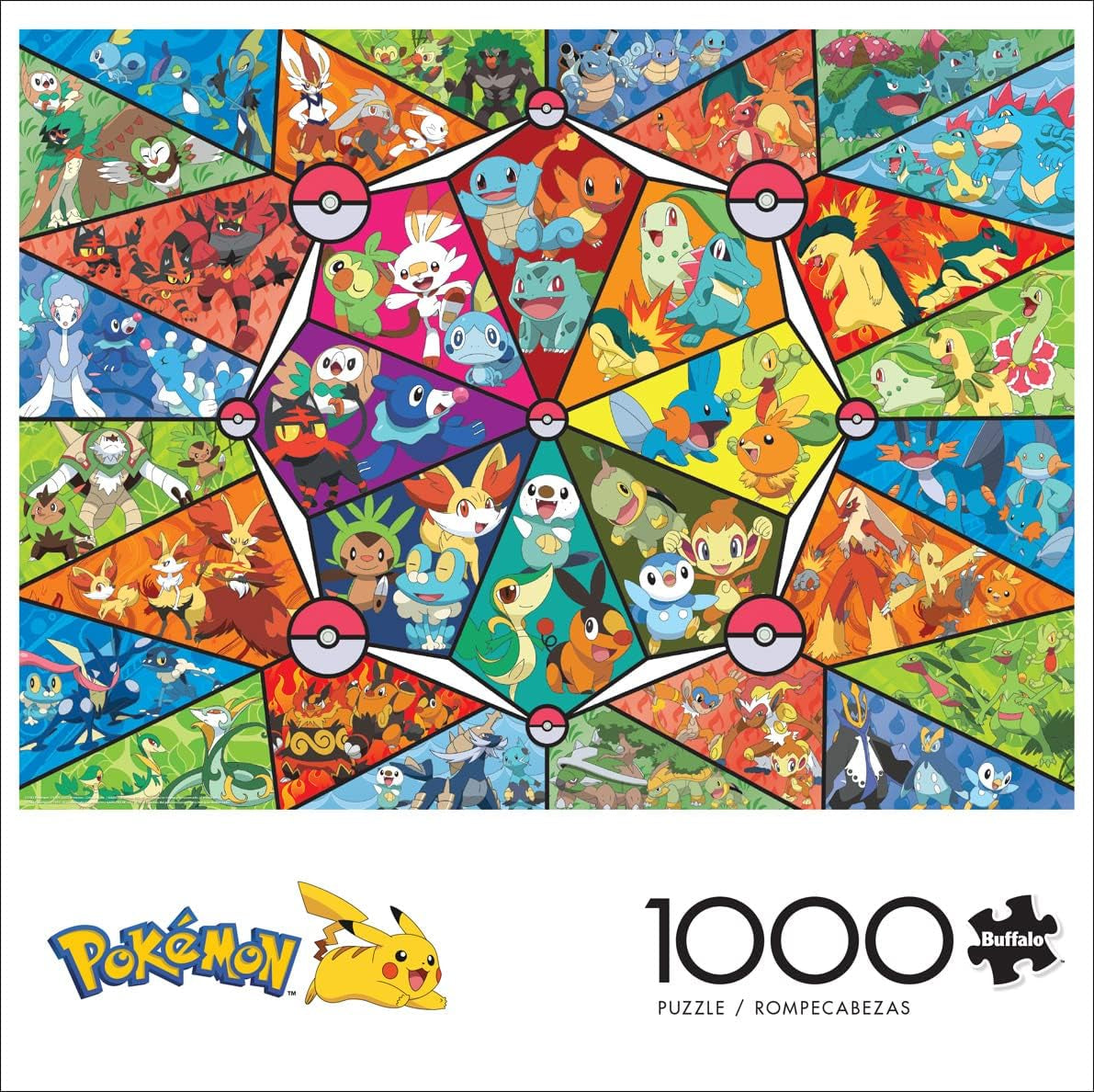 Buffalo Games - Pokemon - Starter in vetro colorato - puzzle 1000 pezzi Puzzle Naty Shop