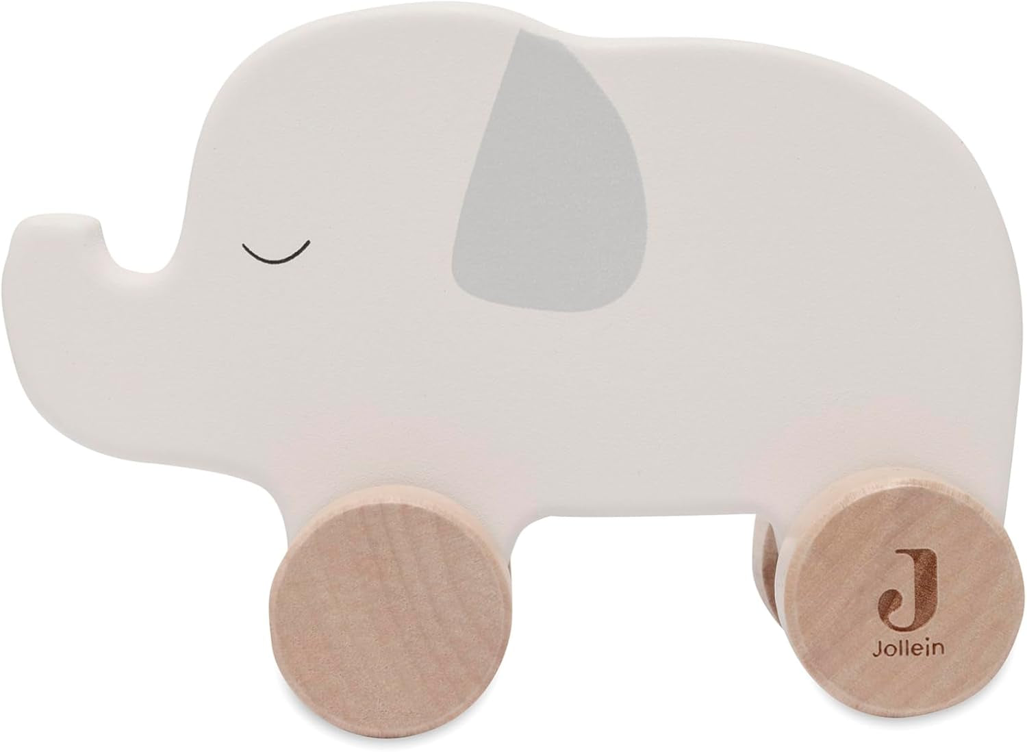 Jollein 112-001-67090 Giocattolo in legno su ruote, verde Giocattoli Bebe Naty Shop Elefant