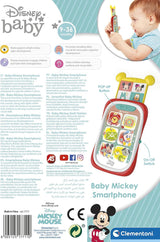 Clementoni 17711 Disney Baby Baby Topolino Smartphone, Cellulare per Bambini con Effetti Luminosi e Sonori, Giocattolo Interattivo per Bambini 9-36 Mesi, M, Multicolore Bebe Toys Naty Shop