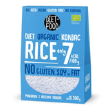 DIET-FOOD Riso istantaneo Shirataki Konjac biologico, a basso contenuto di carboidrati, a basso contenuto calorico, vegano, senza grassi, senza soia, senza glutine, cheto friendly, dimagrante, 300 grammi