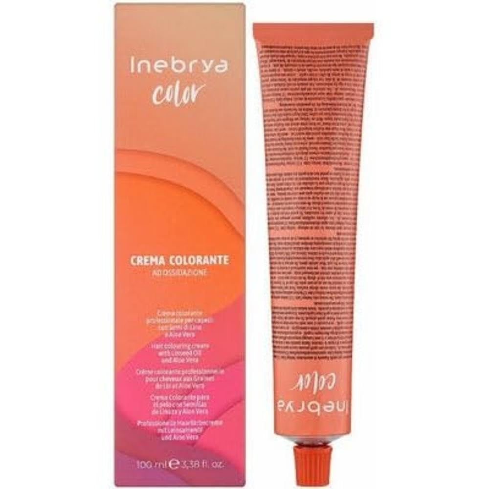 Crema colorante permanente per capelli con semi di lino e aloe vera 100 ml (- 7.0 Biondo) Tintura per capelli Naty Shop Intense Natural (6/00 Biondo scuro intenso 100 G (1 confezione)