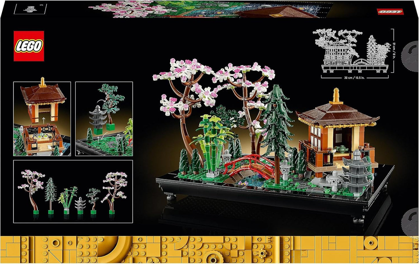 Lego Icons Giardino del silenzio - Set giardino botanico Zen per adulti con fiori di loto - Decorazione da scrivania personalizzabile di ispirazione giapponese - Regalo per donne e uomini 10315 Set da costruzione Besuche den LEGO-Store