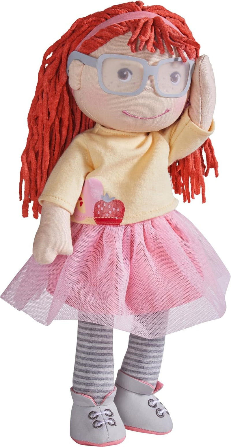 Bambola HABA AVA, bambola da 30 cm con occhiali, bambola morbida per bambini dai 18 mesi