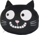 Cuscino per il collo di Mosè. Ed, il gatto | Cuscino per collo e testa 2 in 1 da viaggio | Cuscino da viaggio gatto, 28 cm, Nero