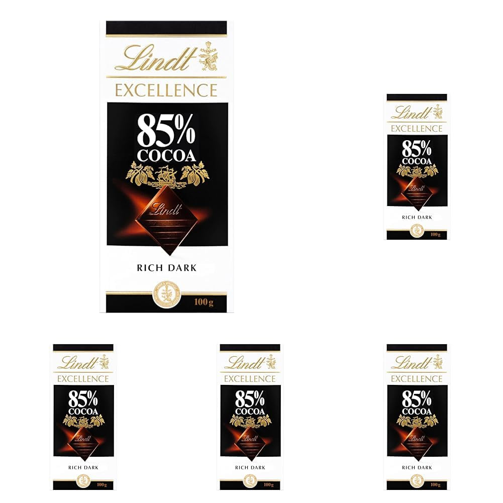 Cioccolata Lindt | Tavoletta EXCELLENCE Cacao 85% | 100 g| Cioccolato Extra Fondente | Tavoletta di cioccolato vegana
