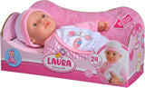 Simba 105140020 - My Love Baby Talk, bambola dal corpo morbido con occhi assonnati in una graziosa tuta, emette 24 suoni da bambino, 30 cm, bambola per bambini dai 2 anni