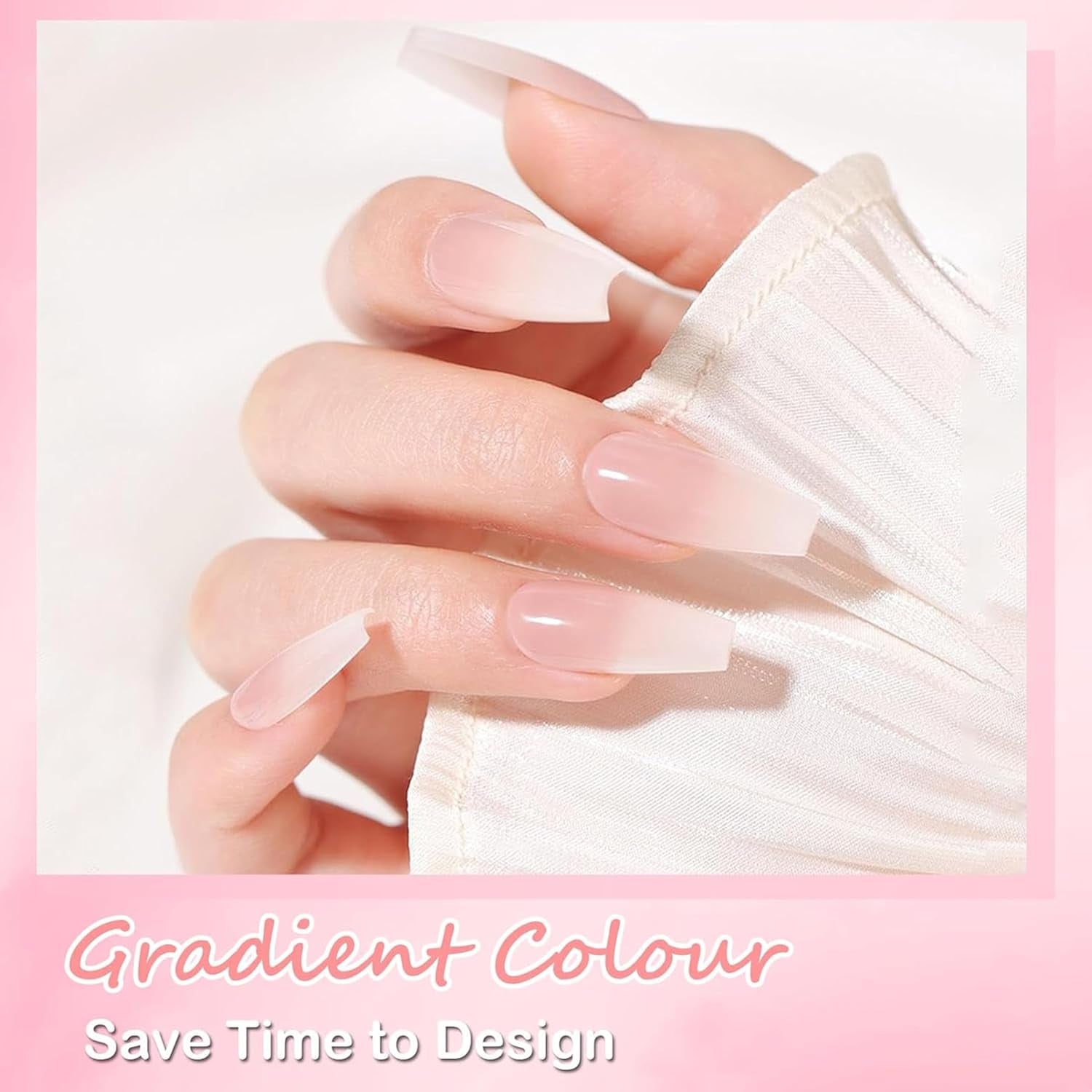 Set unghie finte ballerina - 240 pezzi di delicato rosa lilla per unghie finte, colla a copertura totale su unghie finte, set di punte per unghie finte per manicure e nail art per donne e ragazze (rosa lavanda)