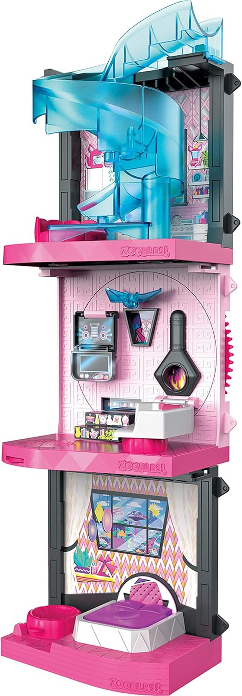 Zoobles Magic Mansion Casa da sogno trasformabile di 6 stanze, scivolo e accessori