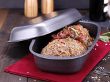 Chg 9942-04 Bratenform Mit Deckel, Antihaftbeschichte, Antracite-Metallico, 37 X 20 X 7 Cm Stampi e teglie da forno Naty Shop