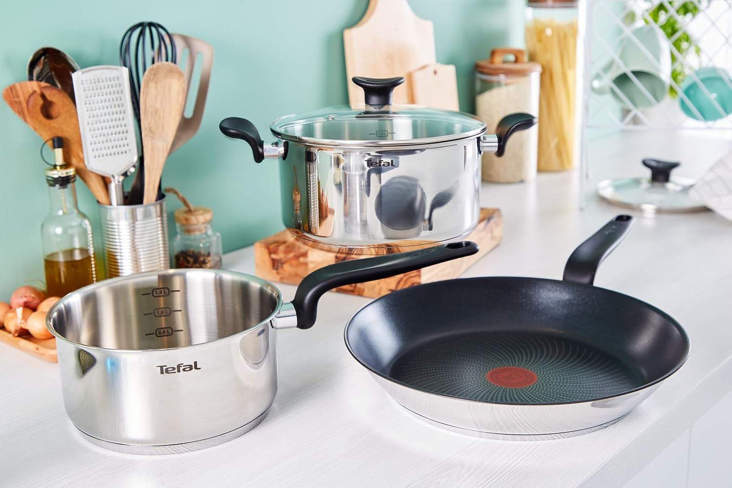 Tefal Padella principale 20 cm, acciaio inox Con rivestimento antiaderente Naty Shop Pentole e Padelle