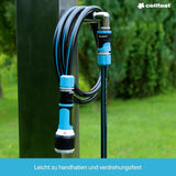 Tubo da giardino CELLFAST Tubo dell'acqua a 6 strati Tubo per irrigazione in tessuto a doppia treccia Tubo flessibile anti-alghe resistente ai raggi UV 32 Bar 1 pollice 25 metri Hobby