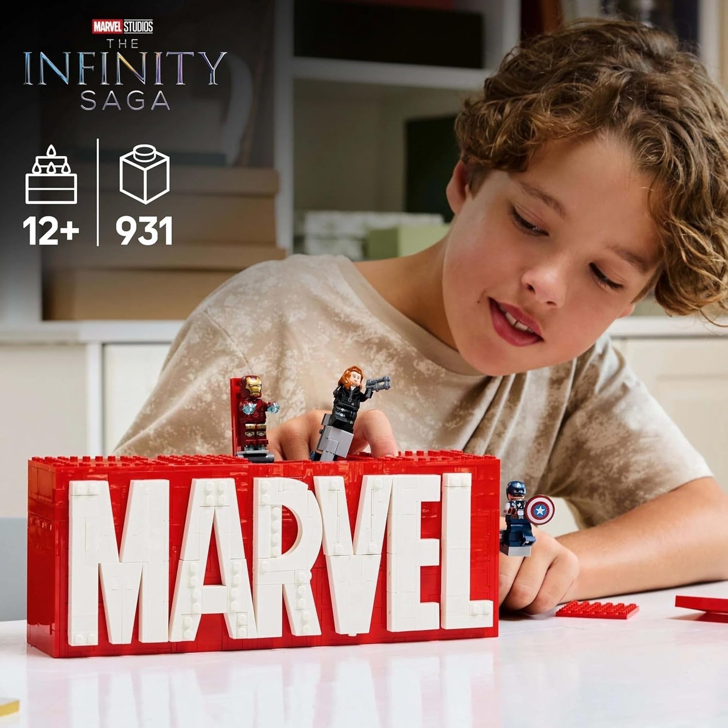 LEGO Marvel: logo e minifigure Marvel - Set da collezione Hulk, Thor, Iron Man, Vedova Nera e Capitan America - Set di costruzione dei personaggi dei Vendicatori - Regalo per ragazzi e ragazze dai 12 anni in su 76313 Set di costruzione Beuche den LEGO-Store