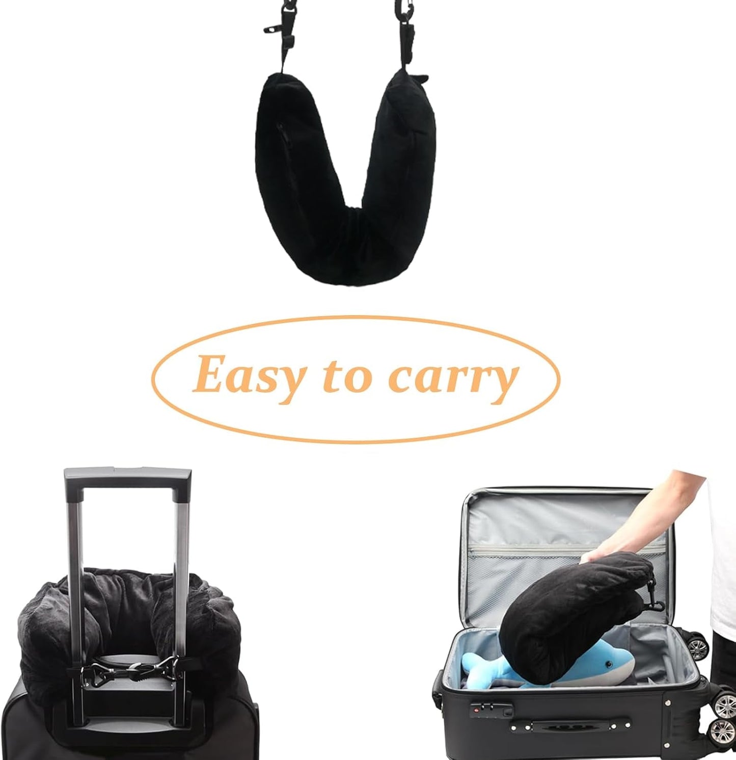 Bivpreom Cuscino da viaggio imbottito per collo, Cuscino da viaggio imbottito, Cuscino da viaggio imbottito, Imbottito con vestiti, Si trasforma in bagaglio extra senza bagaglio in eccesso Cuscini da viaggio Naty Shop