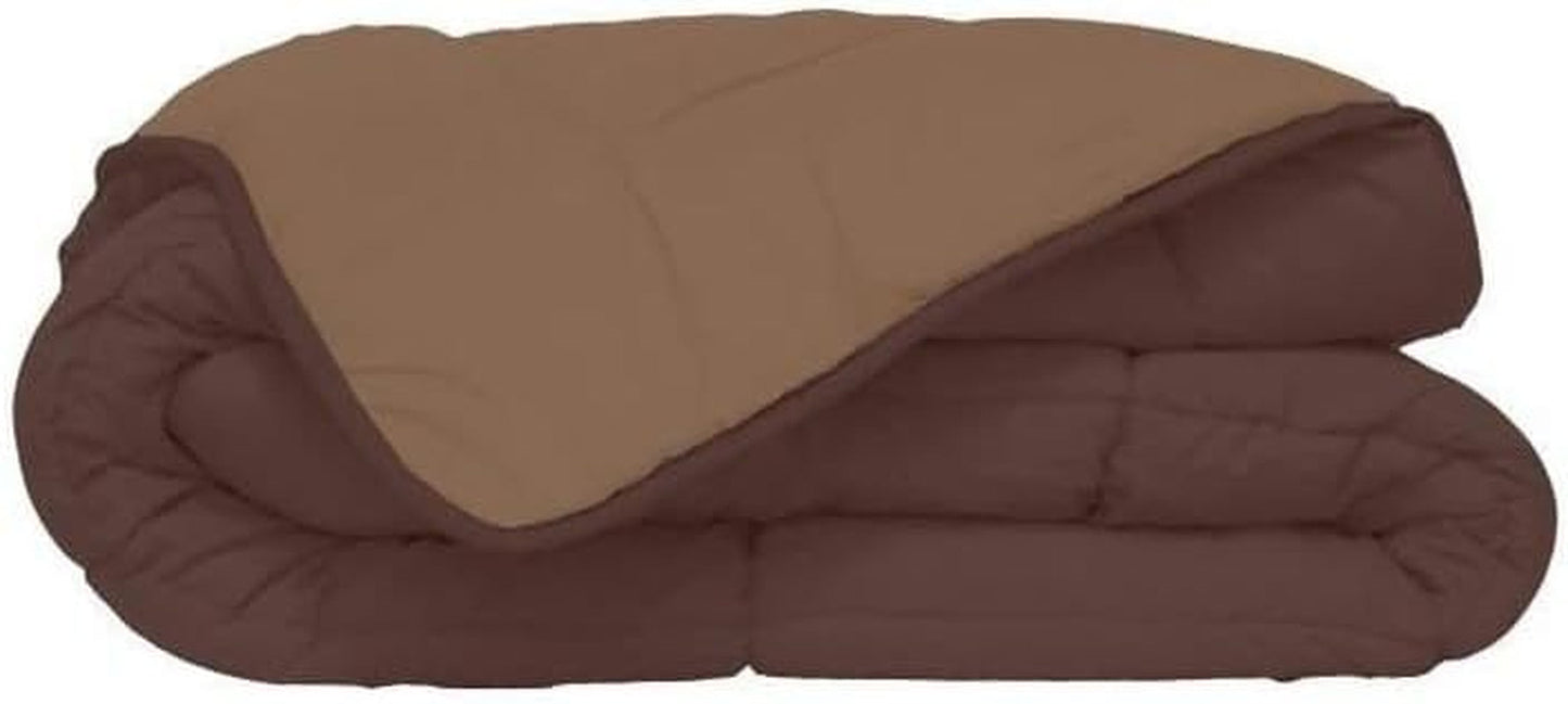 Copripiumino Calgary Poliestere Cioccolato/Mocca, Poliestere, Cioccolato/Moka, 240X220X1 Cm Piumini e Trapunte Naty Shop 260X240X1 cm