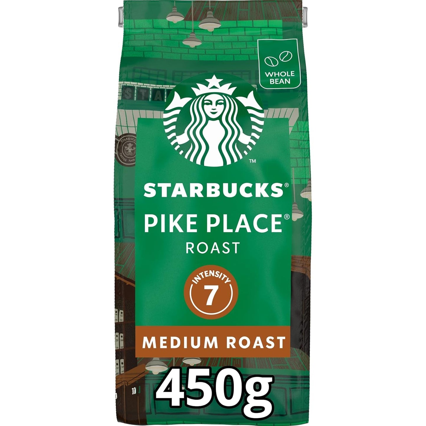 STARBUCKS Pike Place Arrosto, Mittlere Röstung, Ganze Kaffeebohnen 450g (confezione da 4)