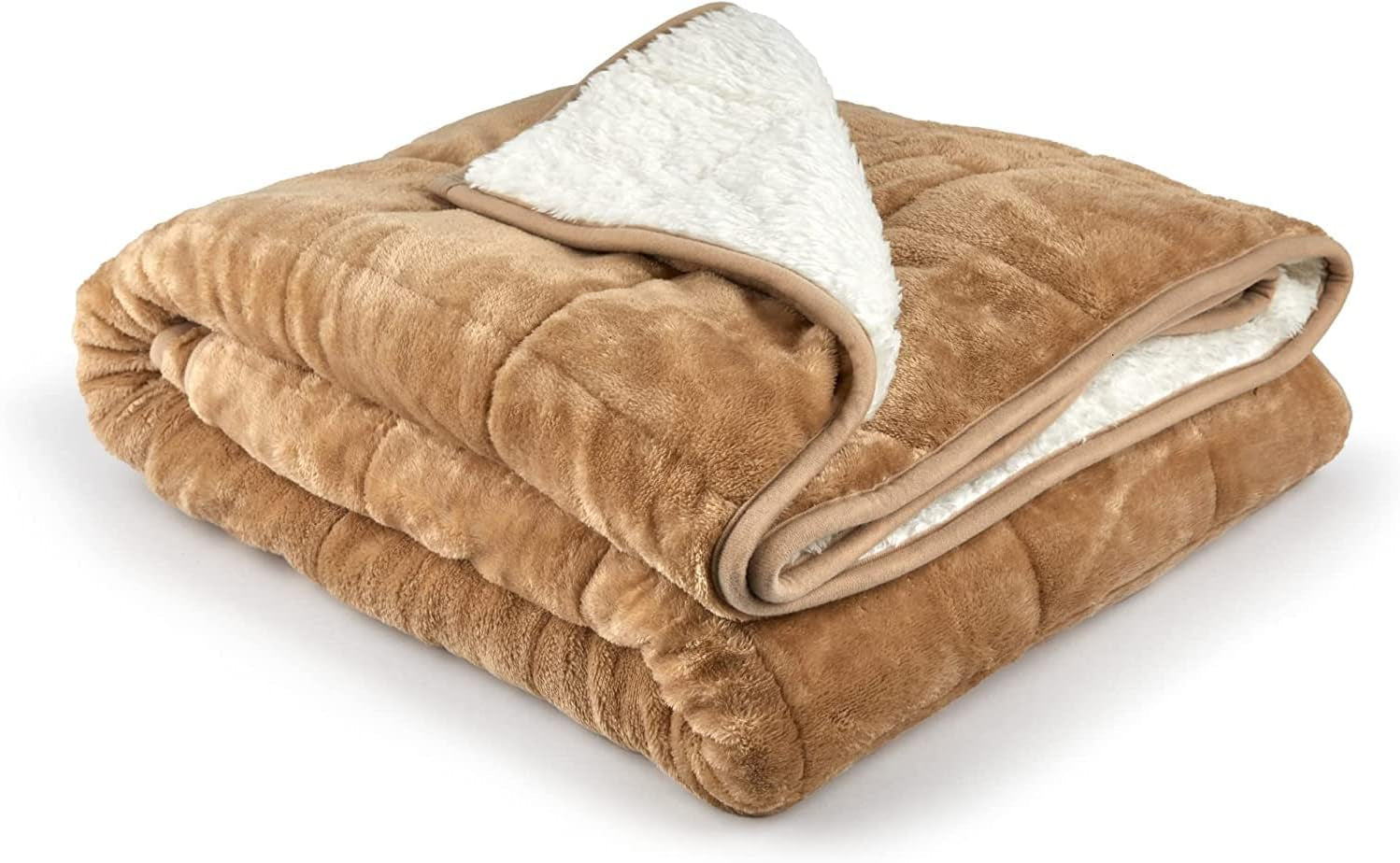 Emma Barclay Coperta Sherpa ponderata, 127 x 152 cm, rosa cipria Letti e coperte Emma Barclay tortora 50X60" (127X152 cm)