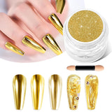 BISHENGYF Polvere per unghie cromata argento – Metal Holo Chromfarbener Nagelpuder, 1G Cromepulver Nägel Glitzer Glänzende Silver Nagelpulver Spiegeleffekt Pigment Nagelkunst, Diy-Design-Dekor Frauen Geschenk