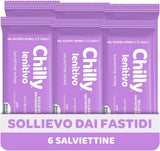 Chilly Lenitivo - Salviette detergenti lenitive, confezione da 6 salviette umidificate per neonati Naty Shop