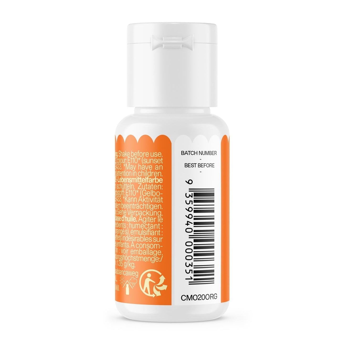 Colorante alimentare a base di olio di arancia Color Mill - Colorante alimentare per cioccolato, fondente, muffin, torte, dolci, amaretti - Colorante alimentare per decorare torte - 100 ml