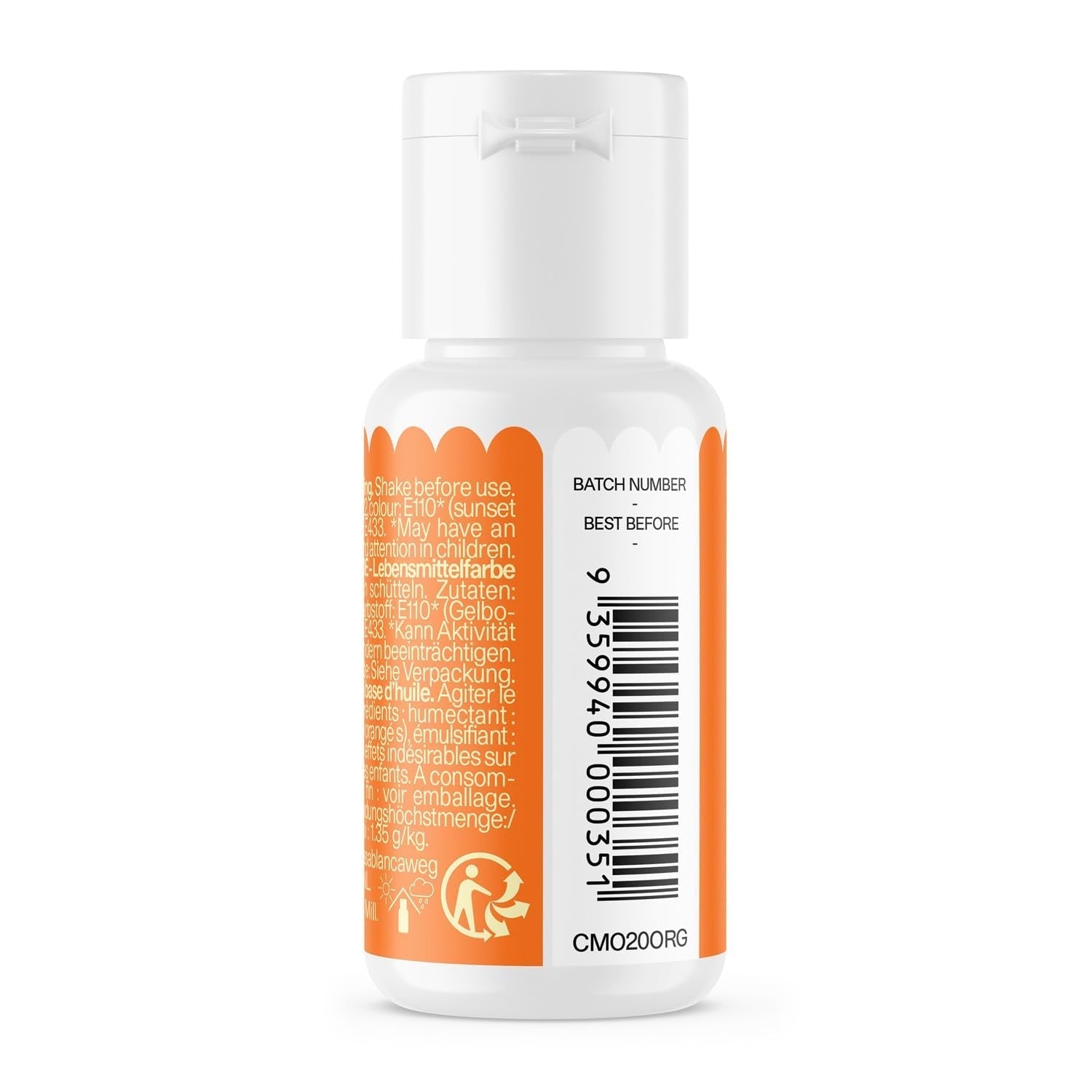 Colorante alimentare a base di olio di arancia Color Mill - Colorante alimentare per cioccolato, fondente, muffin, torte, dolci, amaretti - Colorante alimentare per decorare torte - 100 ml
