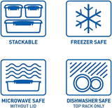 Barattolo per la conservazione degli alimenti KLIP IT System Barattolo per la conservazione degli alimenti impilabile da 5 litri con coperchio per frigorifero/congelatore Adatto per clip in plastica blu senza BPA 1 pezzo (confezione da 2) Scatole per la conservazione degli alimenti Naty Shop