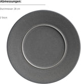 MÄSER Serie Unico, Servizio da tavola per 2, Senza tempo, Elegante, Servizio da tavola in ceramica da 8 pezzi, Gres, Antracite
