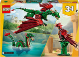 LEGO Creator 3In1 Drago Verde - Giocattolo - Si trasforma in serpente marino o fenice - Giocattolo da costruzione per animali per bambini - Regalo per ragazzi e ragazze a partire da 9 anni 31161 Set da costruzione Besuche den LEGO-Store