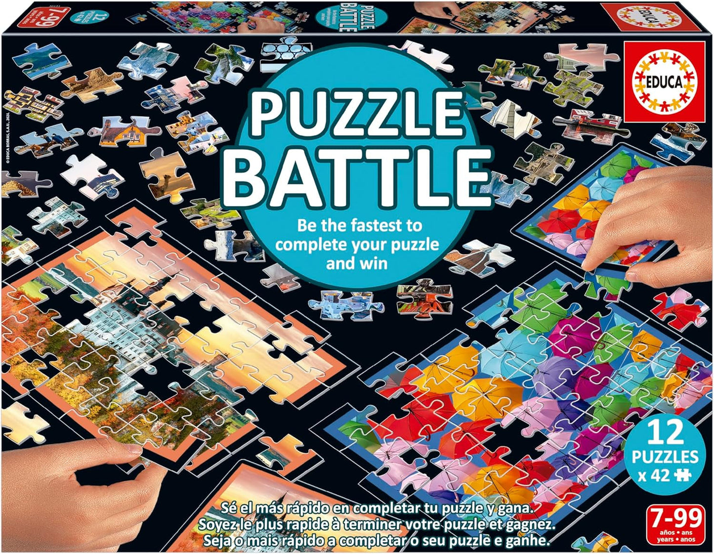 Educa - Puzzle di paesaggi di battaglia. Un'autentica battaglia dei pezzi | Sii il primo a completare il puzzle per diventare il vincitore. Dai 7 anni (20121) Puzzle Naty Shop Viaggia