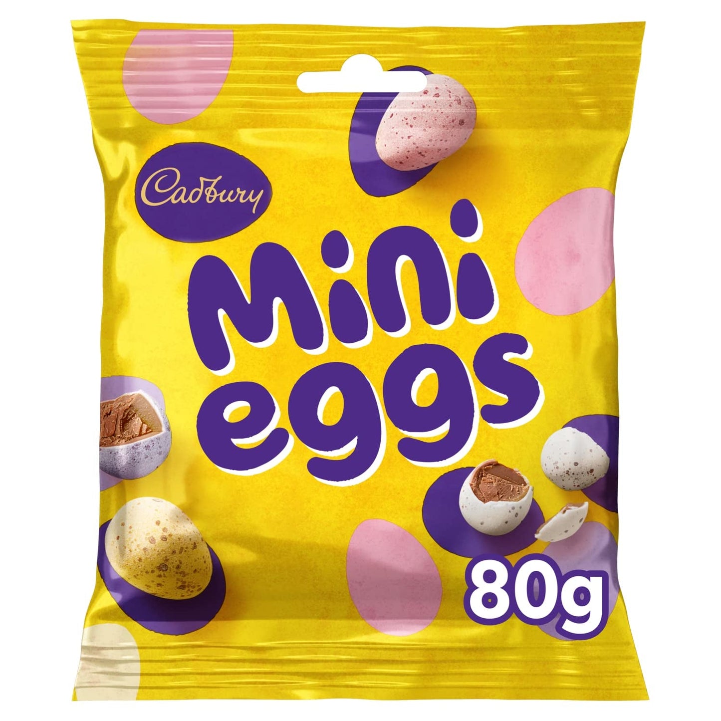 Busta solida di ovetti di cioccolato (80g) in una croccante vaschetta di zucchero (Forme di Pasqua)
