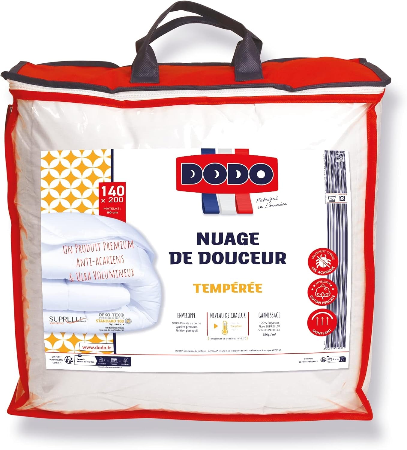 Coperta, Percalle, Cotone Premium, Temperata, 140 X 200 Cm, Per letto singolo, Coperta a forma di nuvola, Anti-morso e gonfiabile, Lavabile in lavatrice a 40 °C Piumini e trapunte Naty Shop