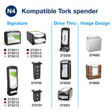 Tork Xpressnap Extra Soft Nature N4 Tovagliolo dispenser, Premium, 1/2 x 2 veli, 21,3 x 16,5 cm, 8 × 1.000 tovaglioli, 12880