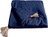Enjoy Home - Collezione Panama - Trapunta con 4 nappe di juta - 100% cotone - Certificato Oeko-Tex - 90 X 190 Cm - Colore: Blu Navy Trapunte e Trapunte Naty Shop