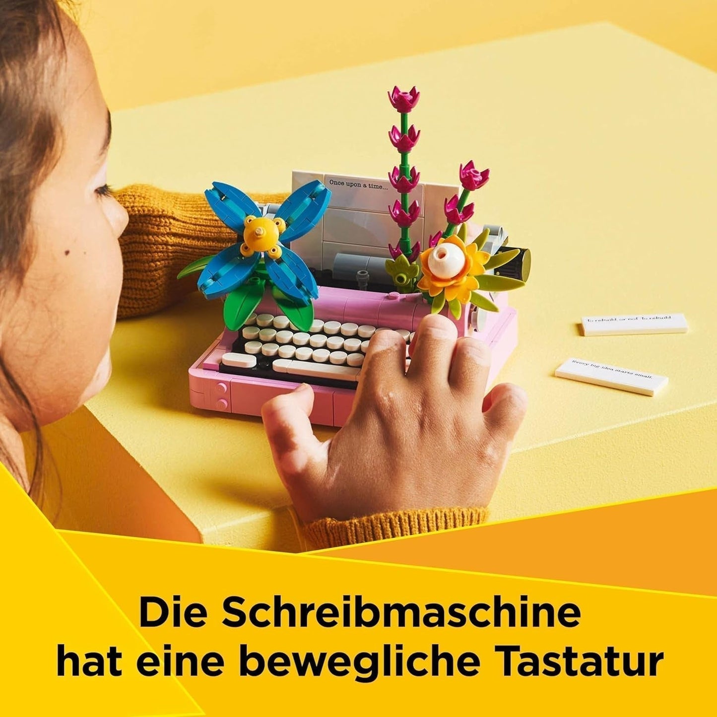 Macchina da scrivere LEGO Creator 3In1 con fiori - giocattolo trasformabile in modello Keytar o in vaso da fiori con quaderno e penna - set di costruzione - regalo per ragazze e ragazzi a partire da 8 anni 31169 Set di costruzione Besuche den LEGO-Store