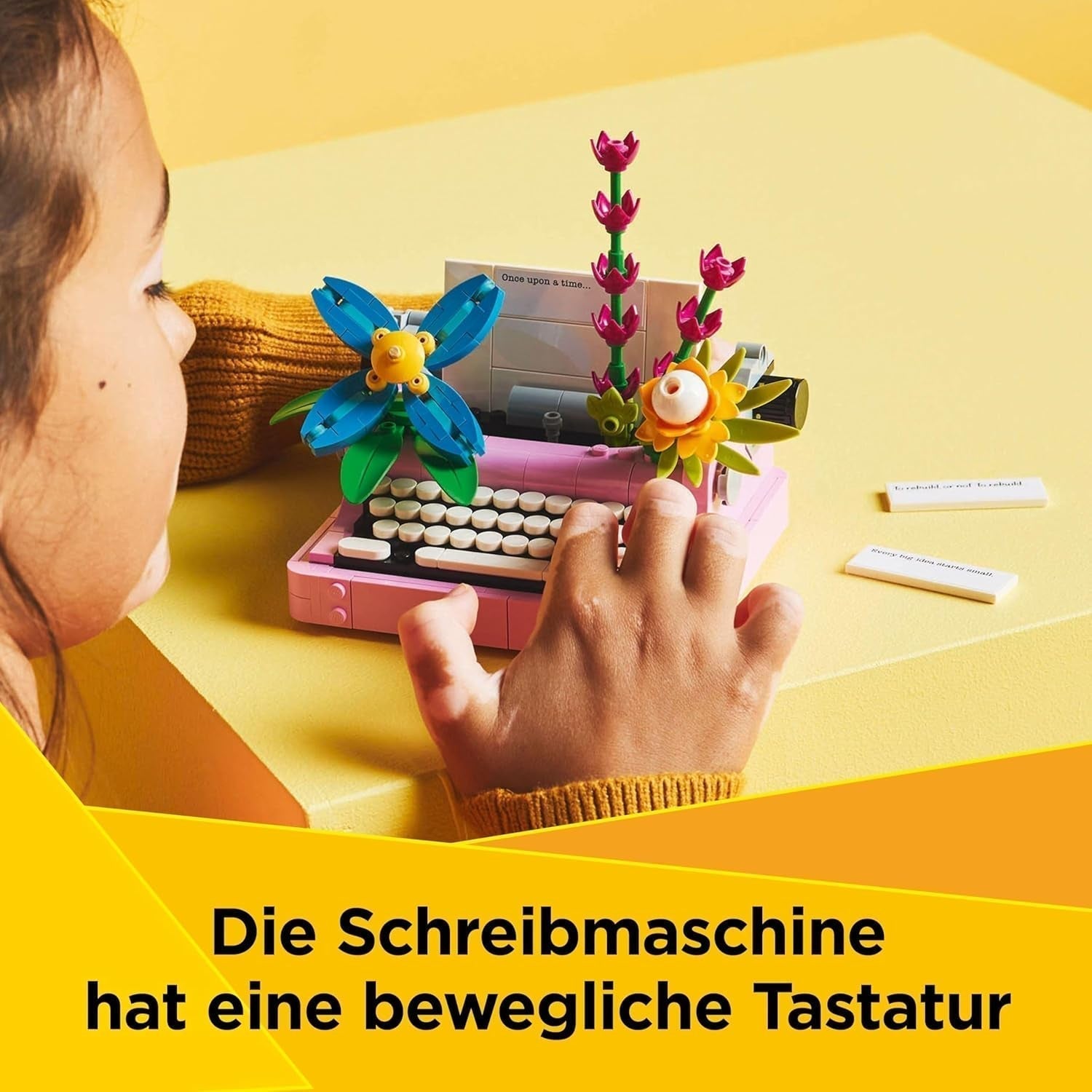 Macchina da scrivere LEGO Creator 3In1 con fiori - giocattolo trasformabile in modello Keytar o in vaso da fiori con quaderno e penna - set di costruzione - regalo per ragazze e ragazzi a partire da 8 anni 31169 Set di costruzione Besuche den LEGO-Store