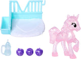 Simba Evi Love Unicorn Play Doll che indossa un grazioso vestito da unicorno con fascia abbinata, incluso un unicorno con stalla, mele e una bottiglia per bere, 12 cm, dai 3 anni in su