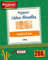 Udon noodles DIAMOND, preparazione facile e veloce, vegetariani, vegani - 1 x 200 g