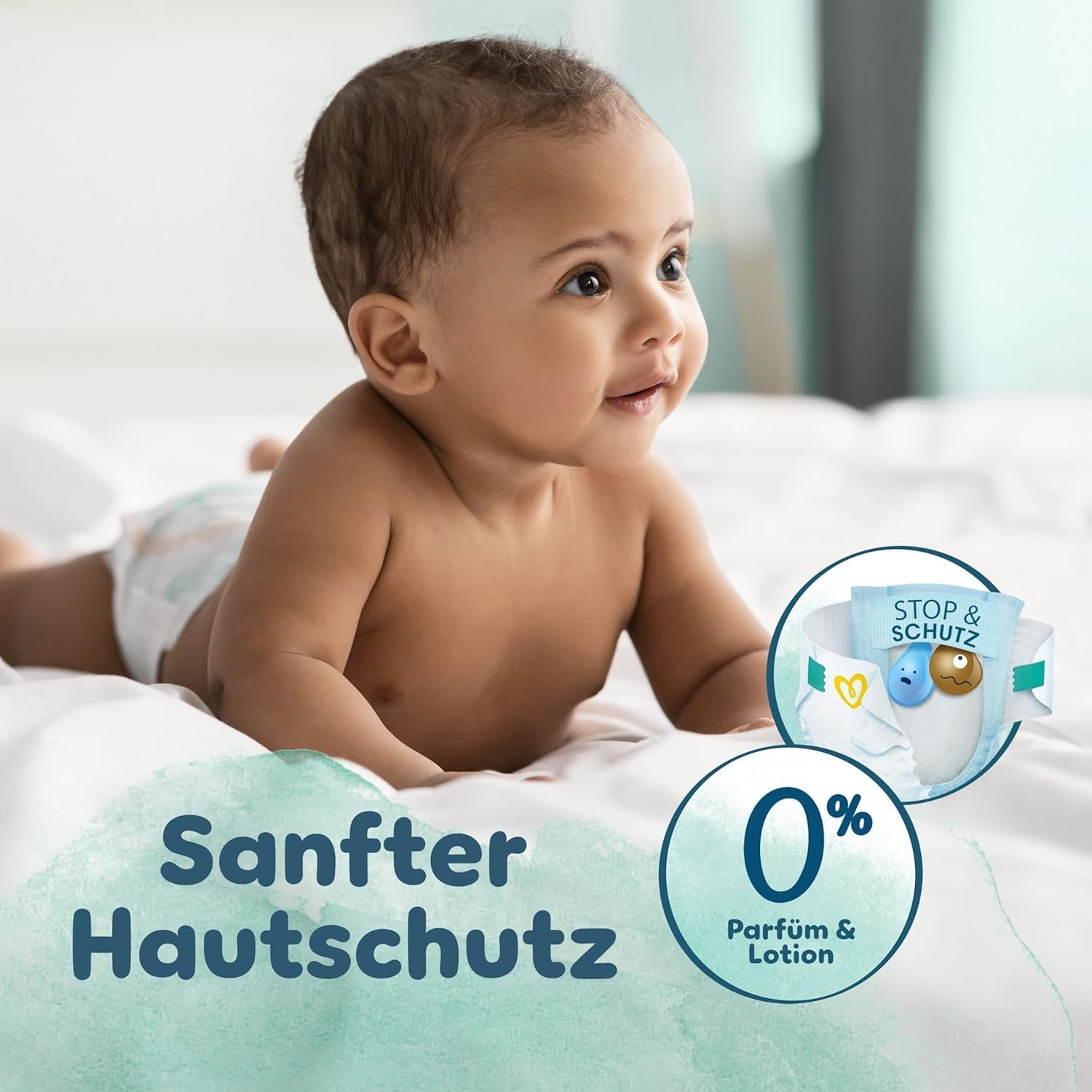Pannolini Pampers Harmony taglia 4, 174 pannolini, 9 kg-14 kg, protezione delicata per la pelle con protezione Pampers al 100%