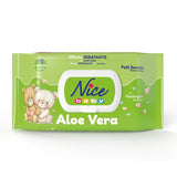 Salviette detergenti per bambini e neonati - con aloe vera e olio di argan - dermatologicamente testate - valore pH fisiologico - formato maxi: confezione da 72 salviette - Nice
