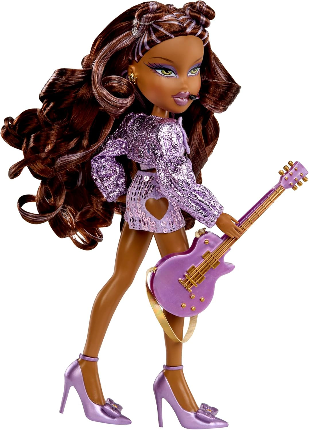 BRATZ Pop Starz Sasha – Bambola alla moda con portachiavi da collezione, vestito e accessori musicali