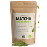 Cupplement Matcha 90 grammi biologico - Tè verde in polvere di altissima qualità - Senza frusta e filo di bambù - Culunary - Set per principianti - Latte - Frusta - Giappone - Polvere - Tè - Filo - Borsa - Frullato