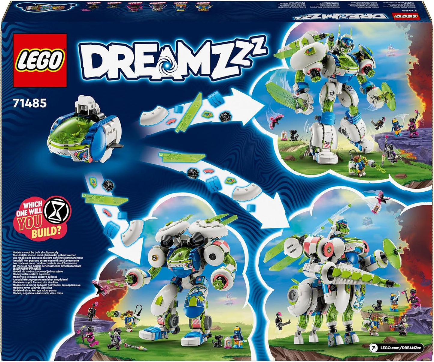 LEGO Dreamzzz 3-in-1 Mateo e Z-Blob Il Cavaliere Mech Set da gioco con mattoncini per ragazzi e ragazze di 10 anni Regalo per bambini Fantasy Set 3 Ways Robot Adventure Toy 71485 Set da costruzione Beuche den LEGO-Store