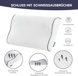 Z-Hom tessuto di sostegno del ginocchio, tessuto di schiuma con memoria, tessuto per il sonno laterale, tessuto ergonomico, tessuto anti-sforamento, tessuto ortopedico per il sonno, tessuto rimovibile (49 X 30 X 7/10 Cm) Perno ortopedico cervicale Naty Shop