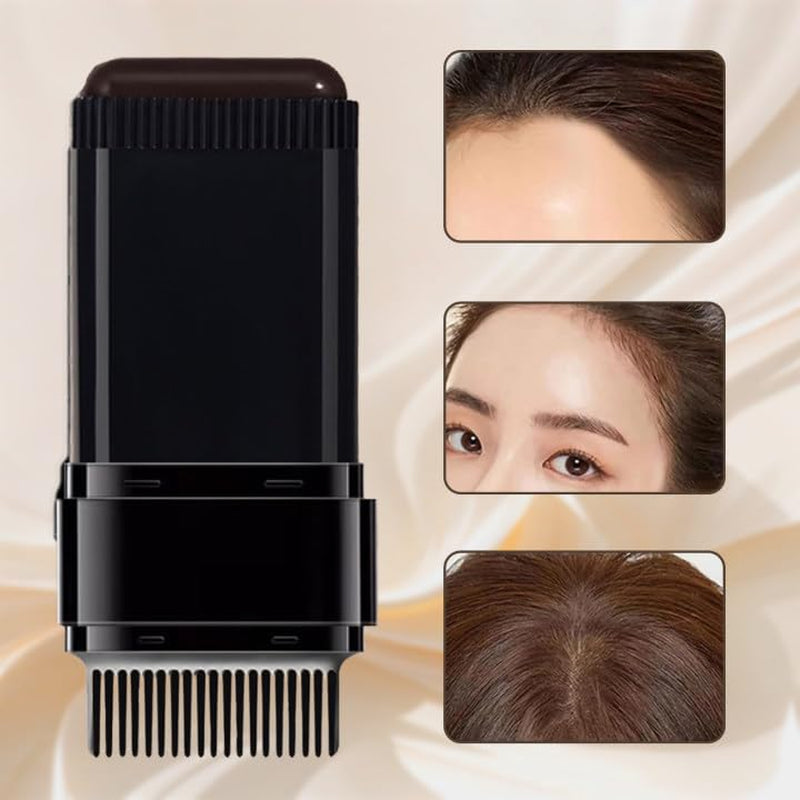 2 Pezzi di Polvere per Capelli Castano Scuro, Polvere per Capelli, Correttore per Capelli, Matite Colorate per Capelli con Pettine, Strumento per Coprire i Capelli Grigi per Donne e Uomini (40g, Marrone Scuro) Naty Shop Tinture per capelli