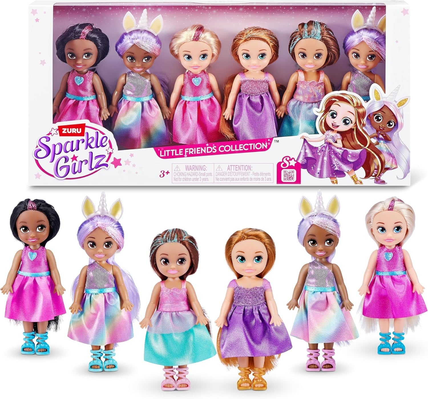 Bambole alla moda principesse da collezione, bambole da vestire da principessa (confezione da 6)