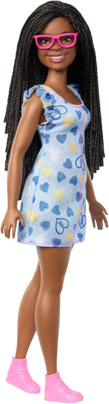 Bambola Barbie Fashionistas n. 229 con sindrome di Down in abito a cuore, sviluppato in collaborazione con la National Down Syndrome Society, HYK14 Naty Shop Dolls