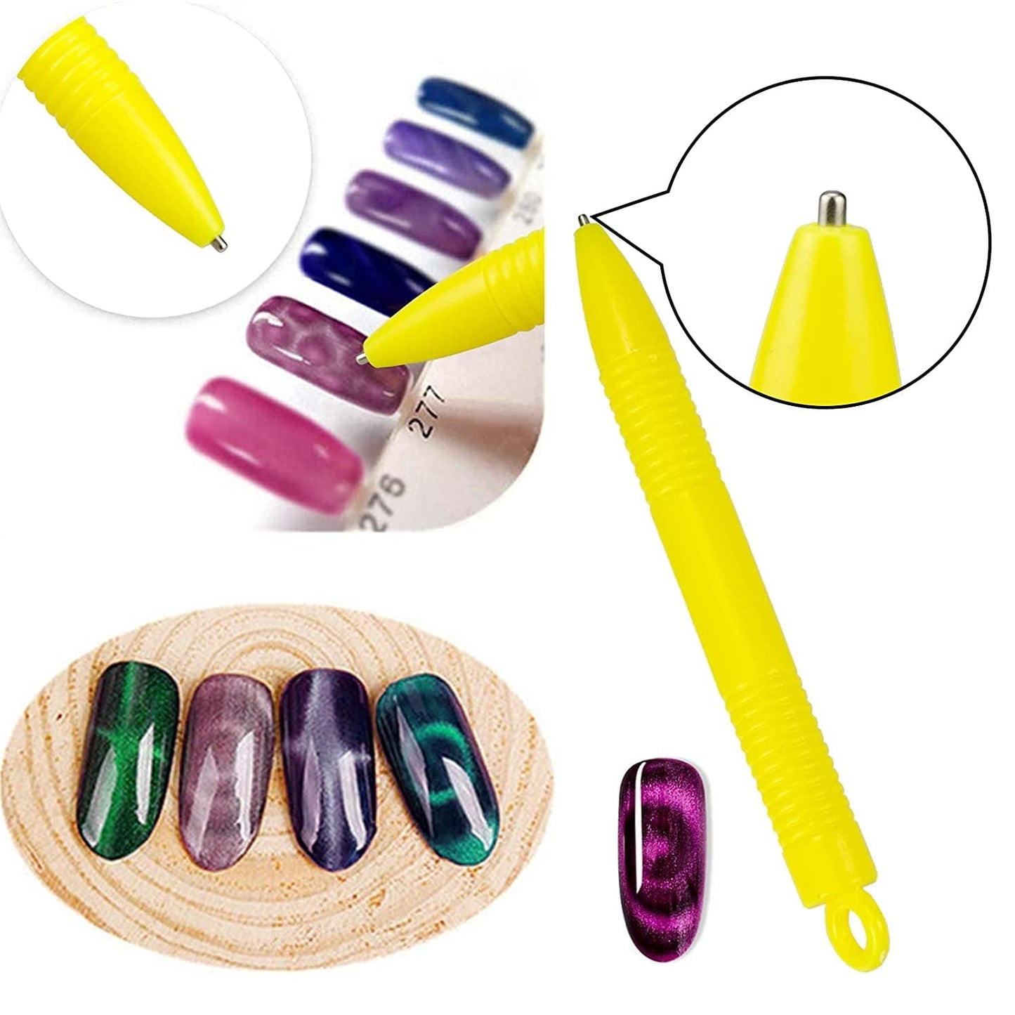 Nail Art Werkzeug Magnetstift, 10 Stück Nagel Magnet Stick Tool Set, Nagel Magnet Stift e Starker Magnet Stock Punktierungsstifte Für DIY 3D Magnetics Katzenauge UV Gel Polnisch Nagel Kunst