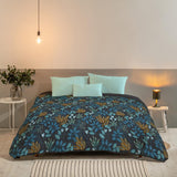 Bleu Câlin Trapunta Hermance stampata per 1 persona, poliestere, blu/grigio, 140 X 200 Cm Trapunte e trapunte Naty Shop Blu/grigio 220X240 Cm